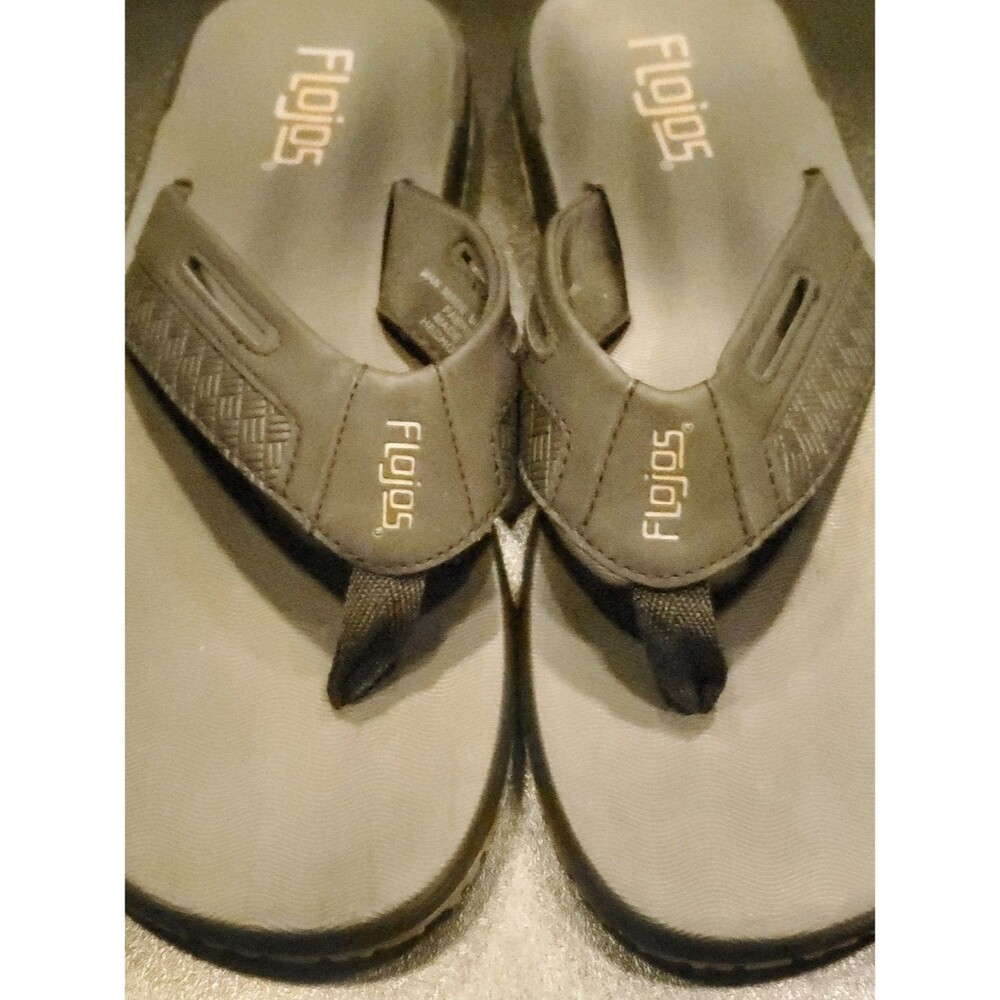 Flojos Black Men's Thong Sandals with Logo
